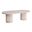 Octavia Fluted Mango Wood Round Double Pedestal Coffee Table In Natural