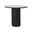 Octavia Fluted Mango Wood Round Pedestal Dining Table In Black