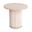 Octavia Fluted Mango Wood Round Pedestal End Table In Natural