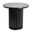 Octavia Fluted Mango Wood Round Side Table In Black