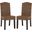Odette Brown and Multi 19 Inch Wicker Dining Chair Set of 2