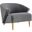 Odyssey Performance Velvet Arm Chair In Gray