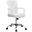 Office Chair In White And Chrome Base On Castors