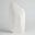 Offset Square Scratch Tall Vase In Matte White
