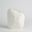Offset Square Scratch Wide Vase In Matte White