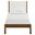 Olea Channel Tufted Boucle Solid Wood Twin Platform Bed In Feather and Walnut