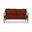 Olio Loveseat In Canvas Henna and Black