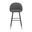 Oliver Faux Leather Bar Chairs Set of 2 In Gray and Black