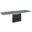 Olivia Dining Table In Gray Glass With Dark Gray Oak Base