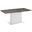 Olivia Dining Table With White Base and Brown Marbled Top