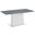 Olivia Dining Table With White Base and Gray Top