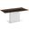 Olivia Dining Table With White Base and Smoked Top