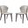 Olivia PU Leather Dining Chair Set of 2 In Beige