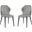 Olivia PU Leather Dining Chair Set of 2 In Gray