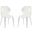 Olivia PU Leather Dining Chair Set of 2 In White