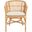 Olivia Rattan Accent Chair with Cushion in Natural and White