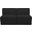 Ollie Boucle Fabric 2 Seater Modular Sofa In Black