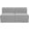 Ollie Boucle Fabric 2 Seater Modular Sofa In Grey
