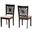 Olympia Wood Dining Chair Set of 2 In Beige and Espresso Brown