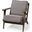 Olympus Ii Flint Gray Fabric Covered Wooden Frame Accent Chair