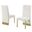 Omar Tufted Accent Side Chairs Set of 2 In Cream Velvet and Gold Chrome