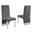 Omar Tufted Accent Side Chairs Set of 2 In Gray Velvet and Silver Chrome