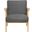 Omara Accent Chair In Dark Gray
