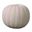 Ombra Cableknit All-Natural Cotton Ottoman Pouf In Beige