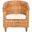 Omni Honey Rattan and White Barrel Chair