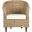 Omni Natural Unfinished Rattan and White Barrel Chair