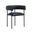 Onda Vegan Leather Metal Dining Chair In Black