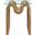 Ondine Glass Top Side Table In Natural