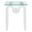 Ondine Glass Top Side Table In White