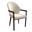 Opaline Series Elegant Wooden Dining Chair In Brown and Cream
