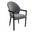 Opaline Series Elegant Wooden Dining Chair In Two-Tone Grey