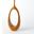 Open Oval Ring Vase In Orange