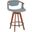Oracle Mid-Century Modern Counter Stool In Walnut Bamboo And Grey Faux Leather
