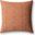 Loloi P0339 Orange and Ivory 22" x 22" Cover w/Down Pillow