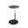 Orbit 15.5 Inch End Table with Height Adjustable Marble Textured Top In Black