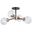 Orbit 20 Inch Semi Flush Ceiling Light In Muted Brass and Oil Rubbed Bronze
