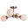 Orbit 20 Inch Semi Flush Ceiling Light In Muted Brass