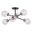 Orbit 25 Inch Semi Flush Ceiling Light In Muted Brass and Oil Rubbed Bronze