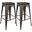 Oregon Industrial Stackable Barstool In Antique And Espresso - Set Of 2