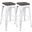 Oregon Industrial Stackable Barstool In Vintage White And Espresso - Set Of 2