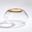 Organic Formed Large Medium Vase In Gold Rim