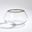 Organic Formed Large Medium Vase In Platinum Rim
