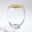 Organic Formed Medium Vase In Gold Rim