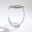 Organic Formed Medium Vase In Platinum Rim