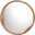 Organic Round Mirror in Natural Wood