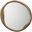 Organic Metal Round Mirror In Antique Brass